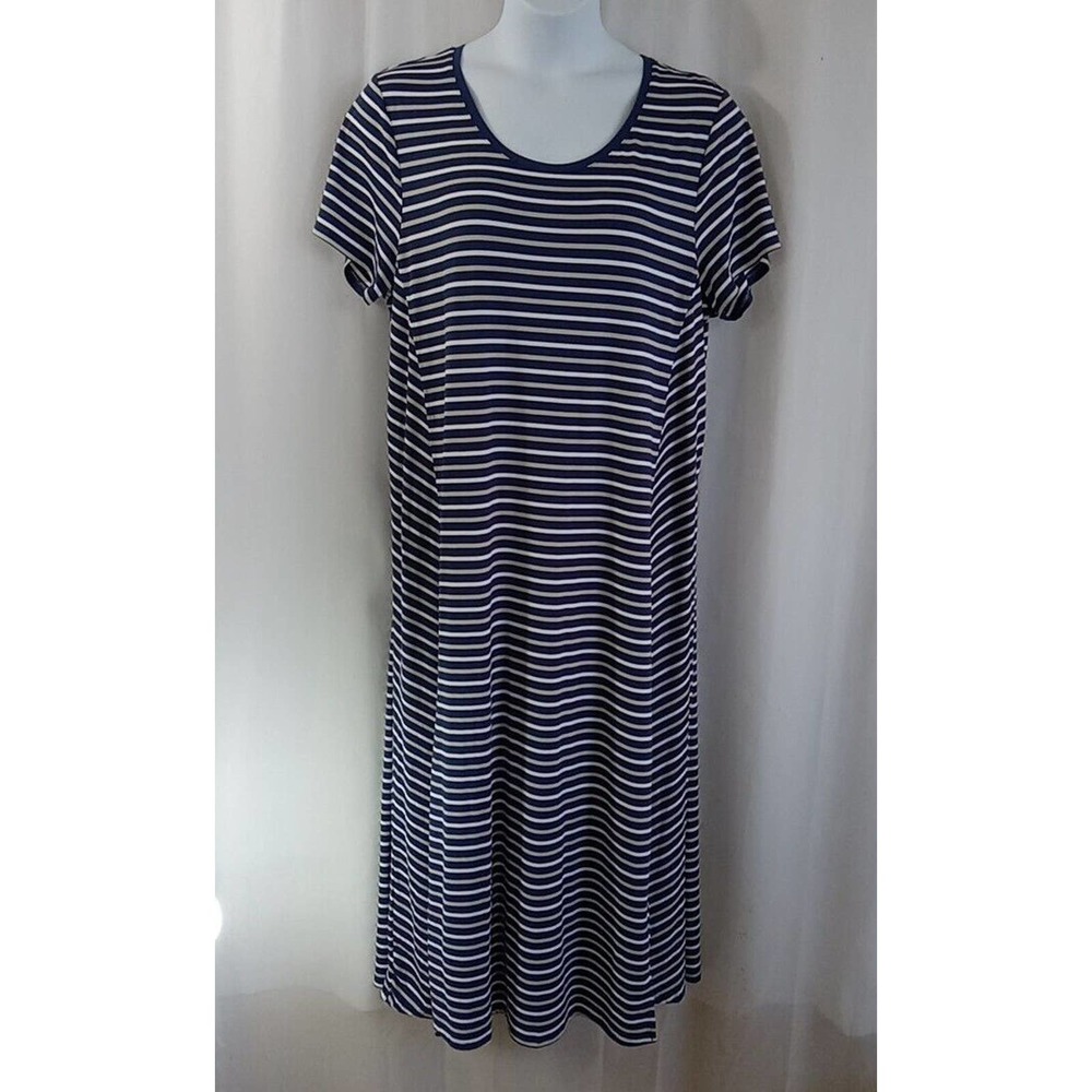 cuddl duds Lounge Dress Women's Size 2X Striped - Picture 1 of 12